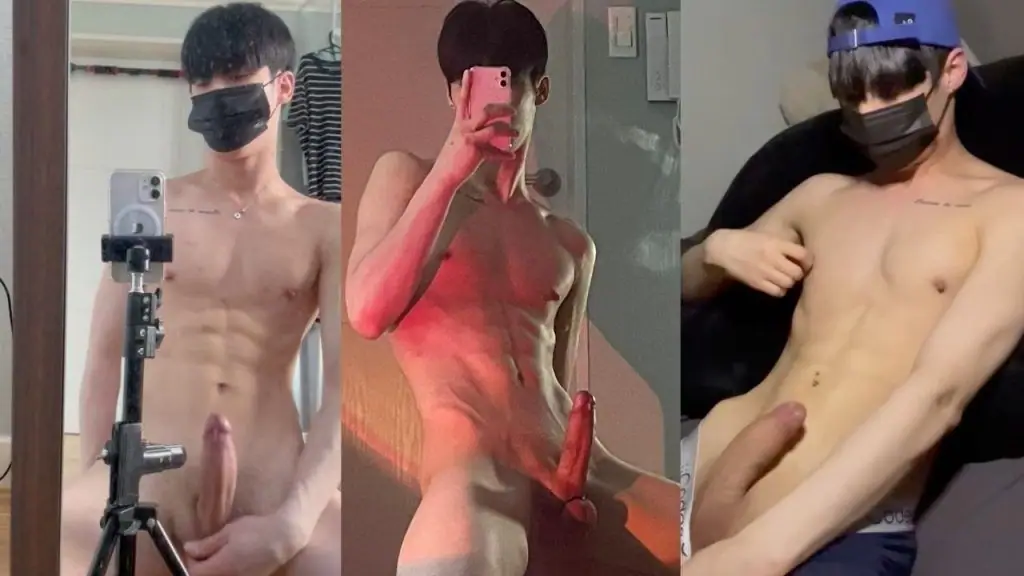 Korean Guy Big Cock Jerking Off Clips