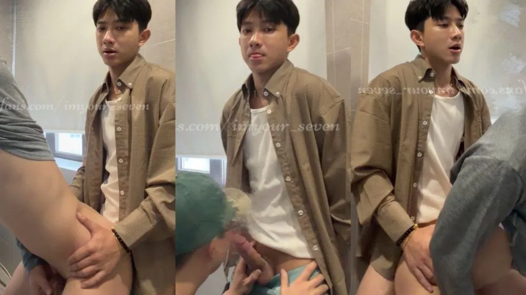 Ducal (Seven) Fucks Stranger Bareback In Public WC